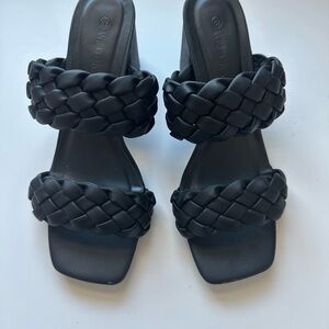 Black Braided Women Shoes